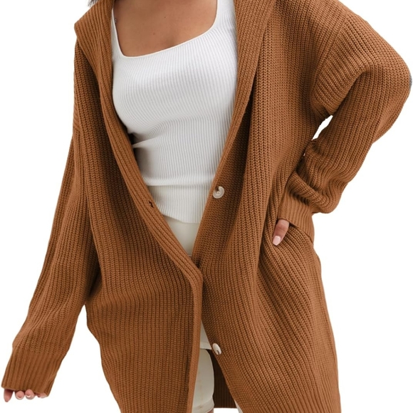 Deep Self Women's Long Sleeve Open Front Cardigan.  100% acrylic.  3 button fron - Picture 4 of 9